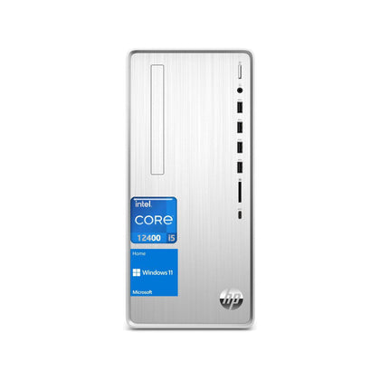 HP Pavilion Desktop PC, 12th Gen Intel Core i5-12400 (Beat i7-11700), 32GB DDR4 RAM, 2TB SSD, Wi-Fi 6, Bluetooth, 9 USB Ports, Bluetooth, Pre-Built PC Tower, Windows 11 Home, Silver, Cefesfy