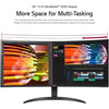 LG 34'' Curved Gaming Monitor, 160 Hz Refresh Rate, 99% sRGB, 3440 x 1440 Display, HDR 10, AMD FreeSync Premium, Bundle With Cefesfy USBHUB