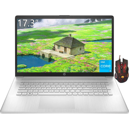 HP 17 Laptop Computer, 17.3” HD+ Display, 11th Gen Intel Core i3-1125G4(>i5-1035G4), 16GB RAM, 512GB SSD, Wi-Fi, Windows 11 Home in S Mode