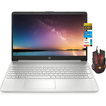 HP 2024 Laptop, Intel Core i5-1135G7 up to 4.2GHz (Beats i7-1065G7), 15.6 inch FHD Display, 16GB RAM, 1TB SSD, Intel Iris Xe Graphics,with Gaming Mouse, Windows 11 Home