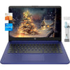 HP Stream Blue 14" HD Display Laptop, Intel Celeron N4120 Processor, 4GB RAM, 64GB EMMC, ‎Intel UHD Graphics 600, Webcam, Windows 11 Home in S Mode, Cefesfy Multifunctional Brush