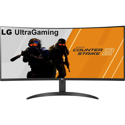 LG 34'' Curved Gaming Monitor, 160 Hz Refresh Rate, 99% sRGB, 3440 x 1440 Display, HDR 10, AMD FreeSync Premium, Bundle With Cefesfy USBHUB