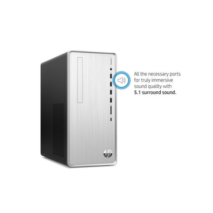 HP Pavilion Desktop PC, AMD Ryzen 5 5600G, 16GB RAM, 512GB SSD, 1TB HDD, Wi-Fi 5, Bluetooth, 9 USB Ports, Windows 11 Home, Pre-Built PC Tower, Cefesfy