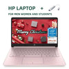 HP 14" Laptop with Ultral Light, Intel Quad-Core N4120 Processor, 16GB RAM, 320GB Storage(64GB eMMC+256GB MSD), UHD Graphics, 12H Battery Life, Webcam, HDMI, WiFi, Windows 11 S, USBHUB, Pink