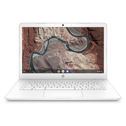 HP Chromebook 14-Inch Laptop with 180-Degree Hinge, Full HD Screen, AMD Dual-Core A4-9120 Processor, 4 GB SDRAM, 32 GB eMMC Storage, Chrome OS (14-db0050nr, Snow White)