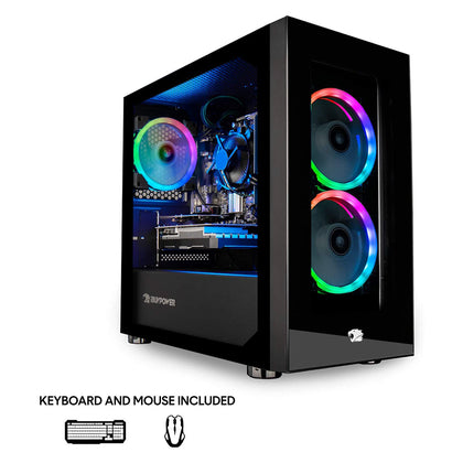 iBUYPOWER Gaming PC Computer Desktop Element Mini 9300 (AMD Ryzen 3 3100 3.6GHz, AMD Radeon RX 550 2GB, 8GB DDR4 RAM, 240GB SSD, WiFi ready, Windows 10 Home)