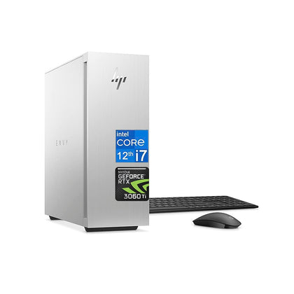 2023 Newest  HP Envy Desktop PC, Intel Core i7-12700 (12-Core), GeForce RTX 3060 Ti, 64GB, 2TB SSD, 2TB HDD, Wi-Fi 6, USB Wireless Keyboard and Mouse Combo, Windows 11 Home