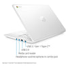 HP Chromebook 14-Inch Laptop with 180-Degree Hinge, Full HD Screen, AMD Dual-Core A4-9120 Processor, 4 GB SDRAM, 32 GB eMMC Storage, Chrome OS (14-db0050nr, Snow White)