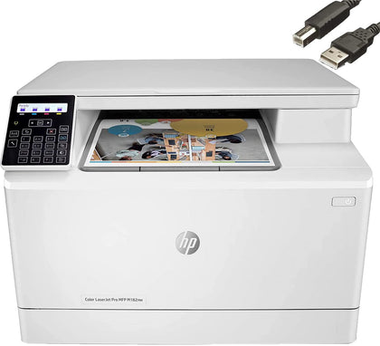 HP Color Laser jet printer Pro M182 Wireless All-in-One Laser Printer, Remote Mobile Print, Auto-On/Auto-Off Function, 17 ppm, 150-Sheet, 600 x 600 dpi, Works with Alexa