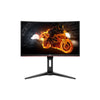 AOC C24G1 24" Curved Frameless Gaming Monitor, FHD 1080p, 1500R VA panel, 1ms 144Hz, FreeSync, Height adjustable, VESA, 3-Year Zero Dead Pixels Black